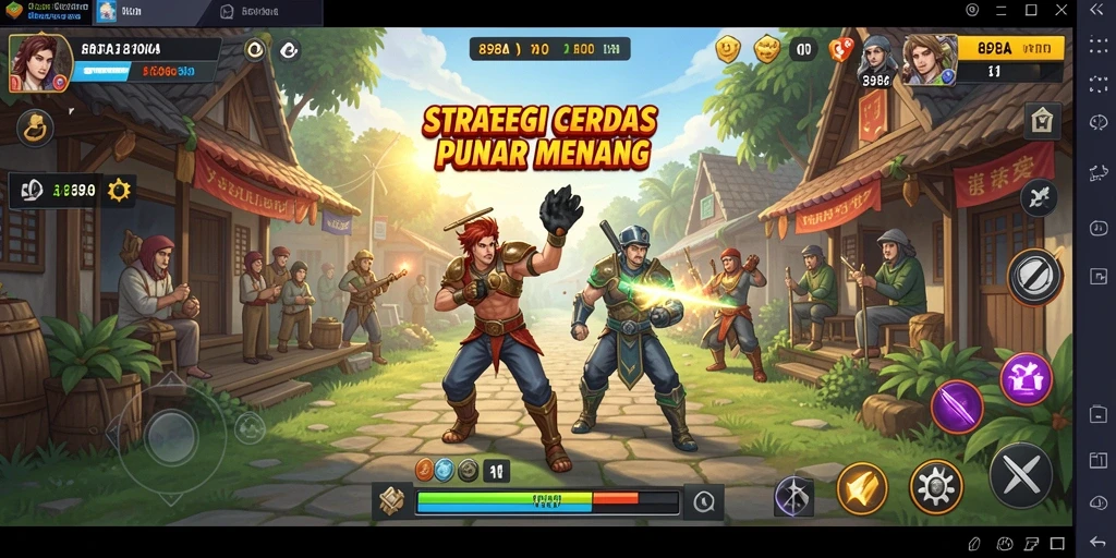 Tampilan gameplay seru di 898A menunjukkan strategi bertarung.