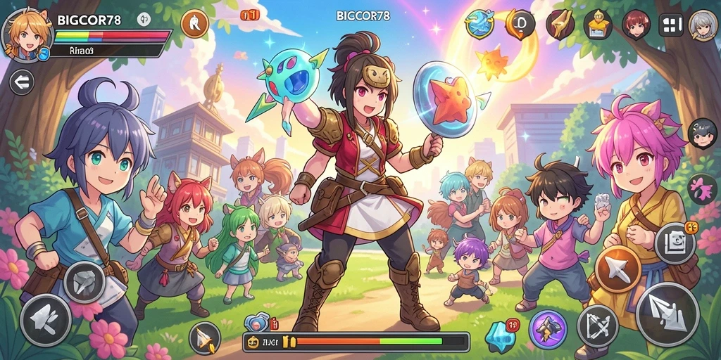 Gameplay menarik dalam dunia Anime yang penuh warna.