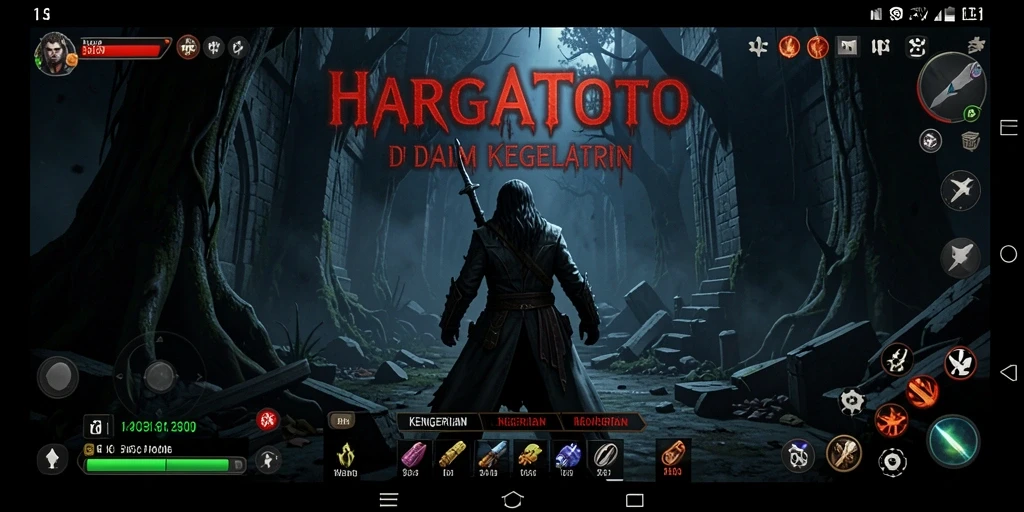 Tampilan gameplay menyeramkan HARGATOTO yang penuh misteri.