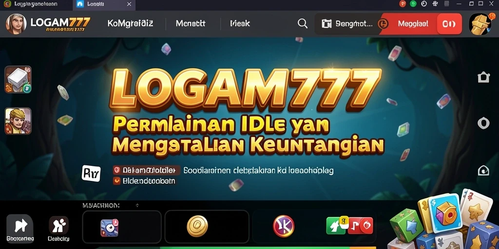 Tampilan gameplay LOGAM777 yang menampilkan proses penggalian logam.