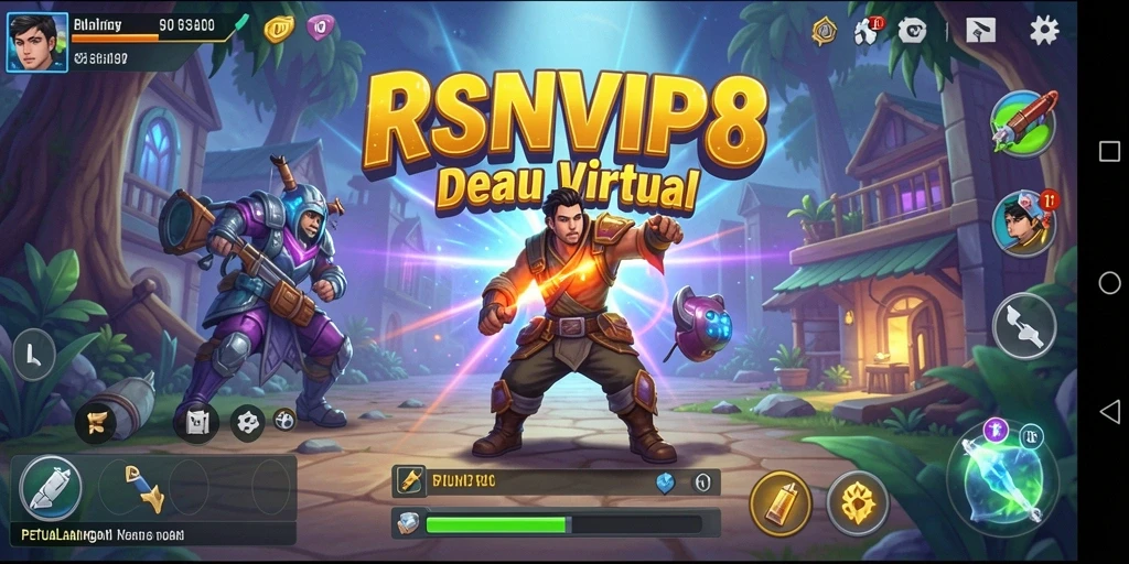 Screenshot RSNVIP8 menampilkan aksi petualangan yang mendebarkan.