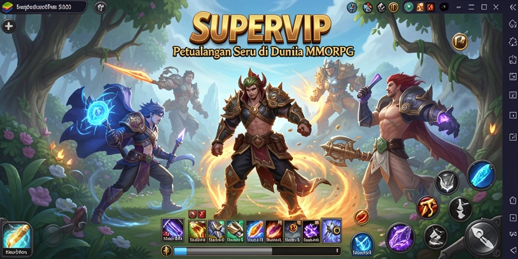 Tangkapan layar menampilkan pertempuran seru dalam SUPERVIP.